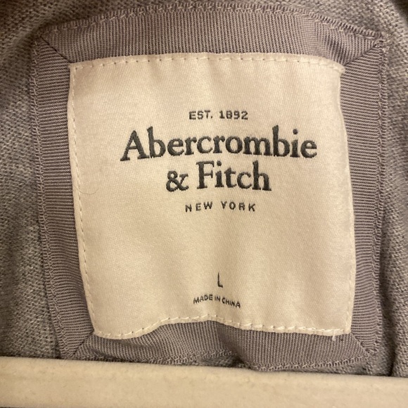 Abercrombie and Fitch Ruffle Open Front Grey Cardigan - Picture 4 of 6